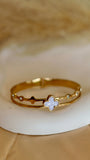 Elegant 18K Gold Plated Anti-Tarnish Bracelet with White Enamel Accents - Occean By Soumali