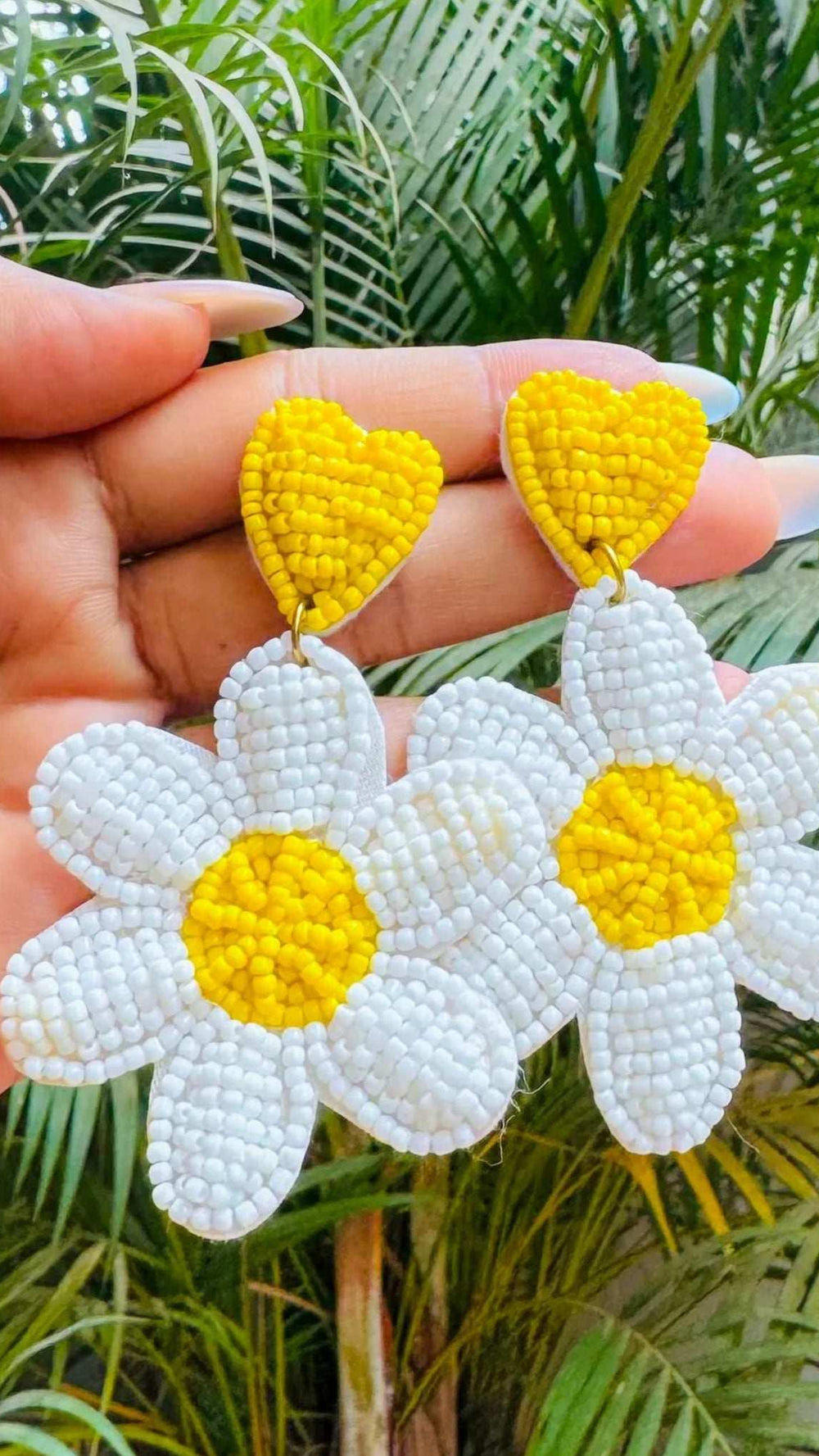 Flower Handmade Beaded Earrings - Dainty & Delicate - Occean By Soumali