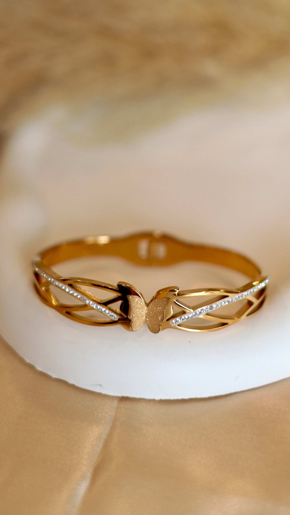 Gold Elegant Butterfly Bracelet - Occean By Soumali
