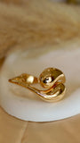 Golden Elegant Open Petal Kada Bracelet - Anti-Tarnish - Occean By Soumali