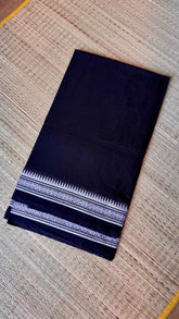 The Ebony Loom | Authentic Hand-Woven Dhanekhali Cotton Saree