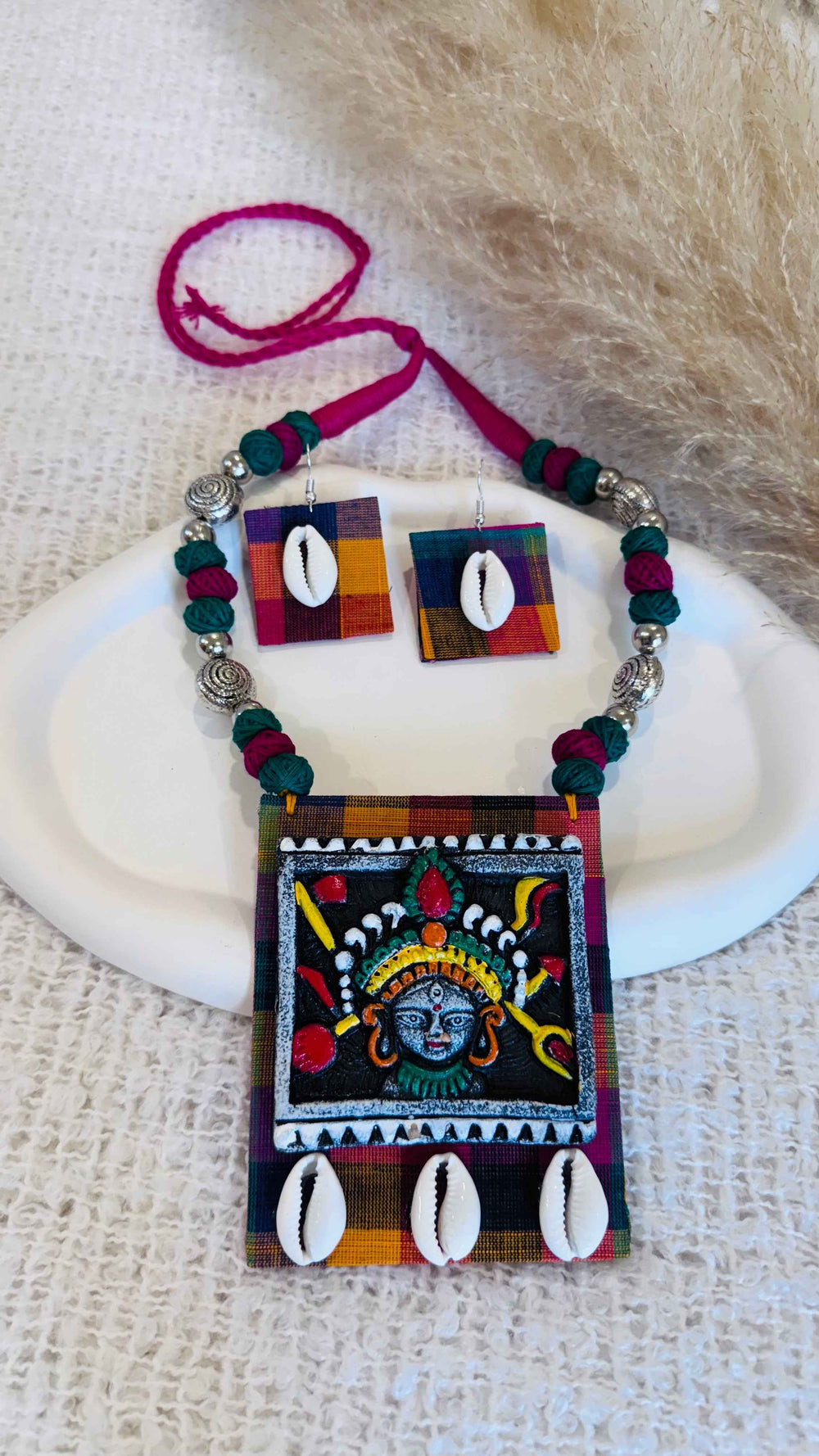 The Shakti Kulo Handcrafted Maa Durga Necklace Set