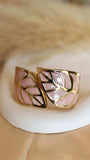 Pink & Golden Leaf Design Bracelet - Party Perfect - Occean By Soumali