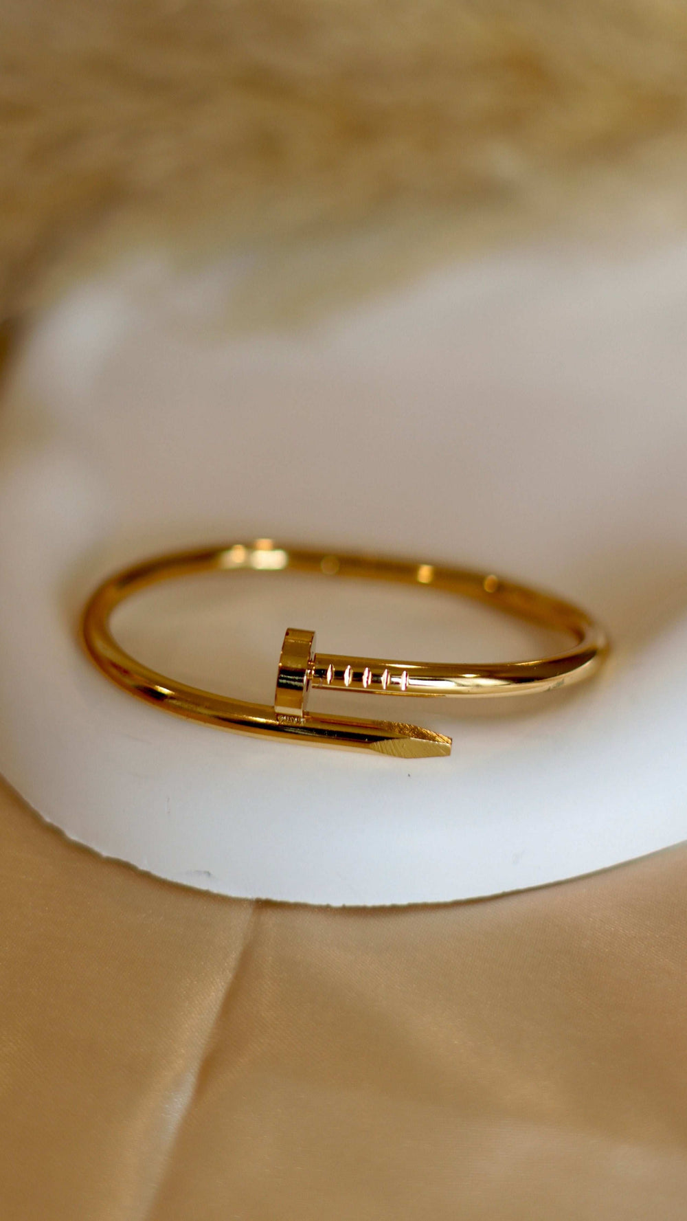 Trending Gold-Plated Nail Design Bracelet Bangles - Occean By Soumali