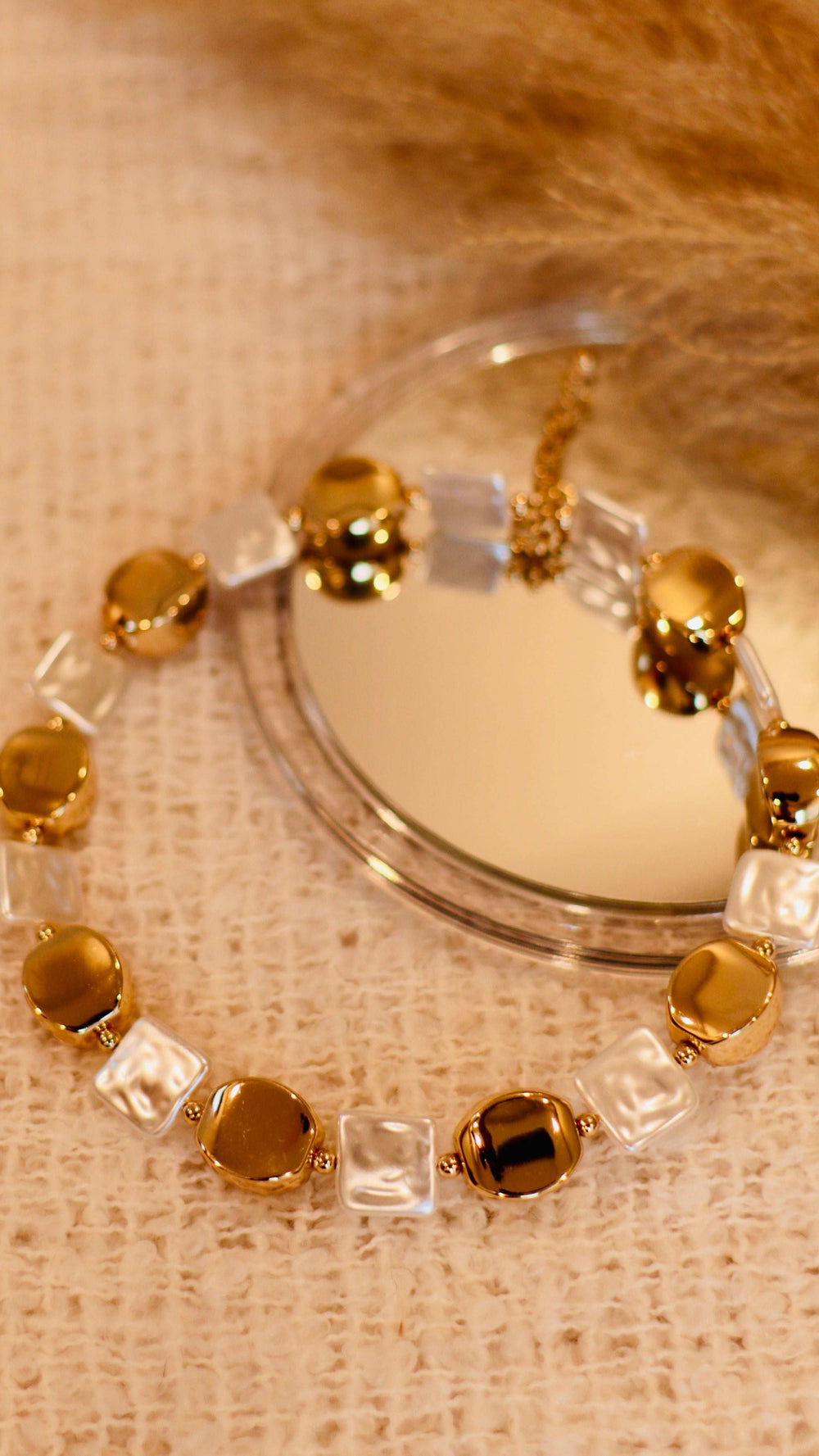 Anti Tarnish Golden Hasli Choker Necklace - Occean By Soumali