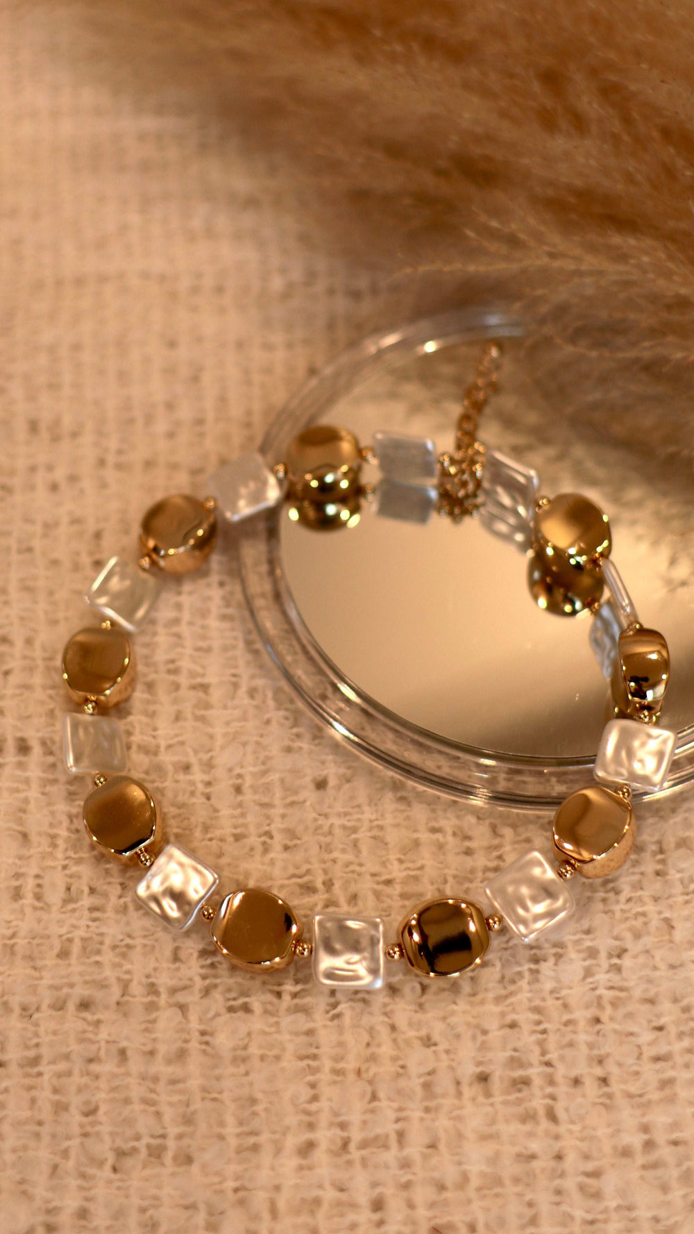 Anti Tarnish Golden Hasli Choker Necklace - Occean By Soumali