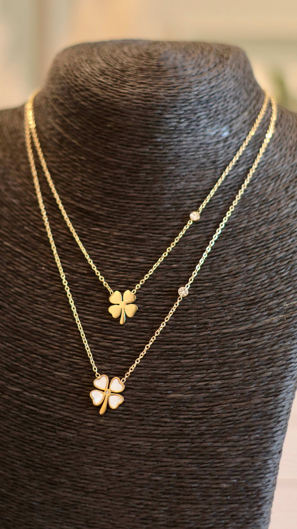 Dainty Four-Leaf Clover Layering Necklace - Occean By Soumali