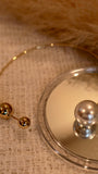 Dainty Gold Open-Cuff Necklace with Pearl - Occean By Soumali
