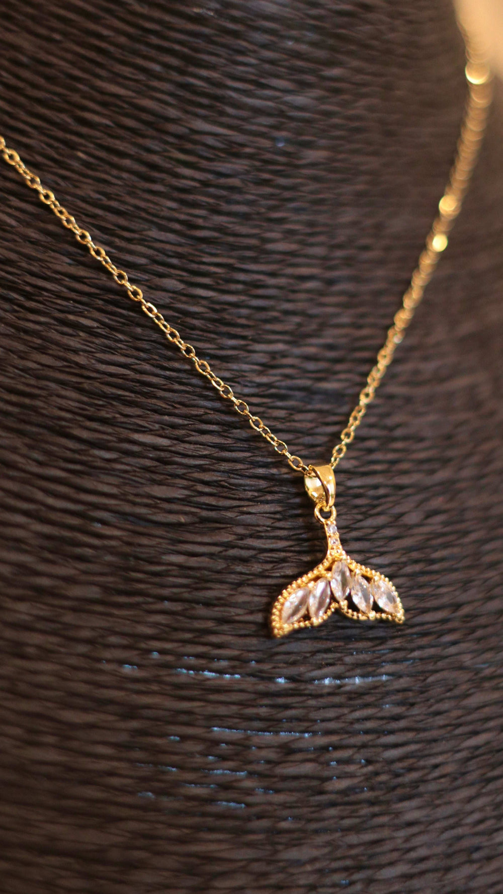 Elegant Gold Mermaid Tail Pendant Necklace - Occean By Soumali