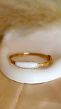 Elegant Gold-Plated & White Acrylic Design Bracelet - Occean By Soumali