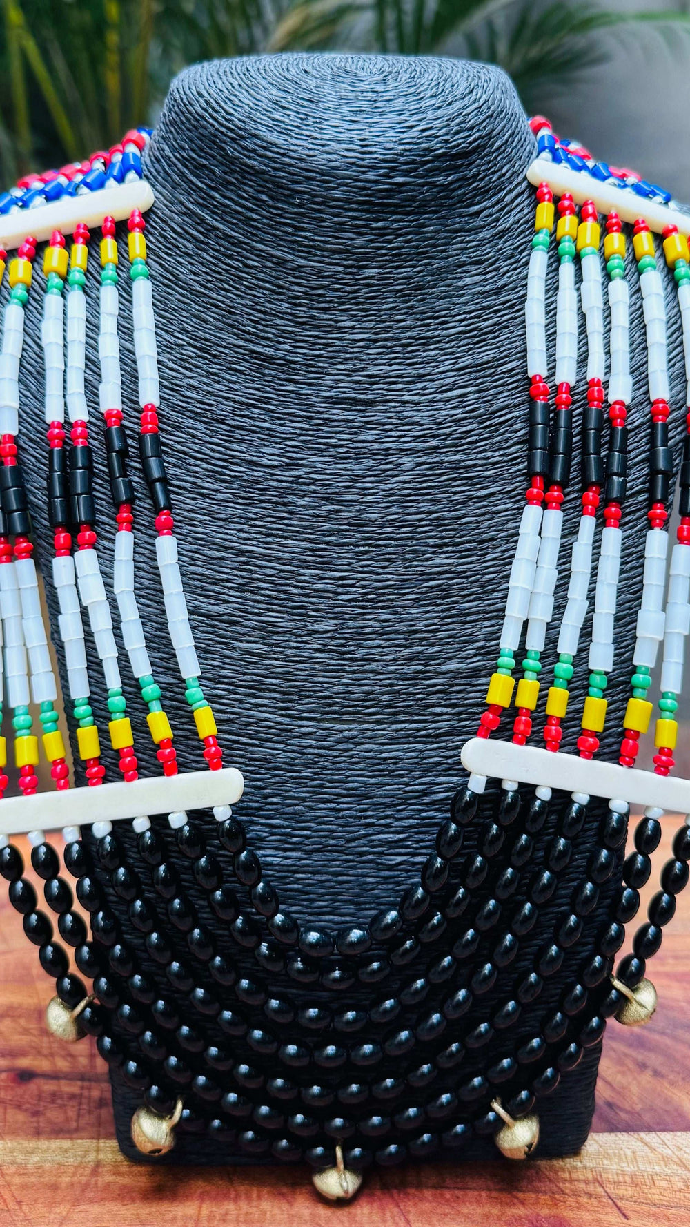 Elegant Multicolour Statement Necklace with Multiple Strands - Occean By Soumali