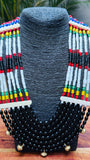Elegant Multicolour Statement Necklace with Multiple Strands - Occean By Soumali