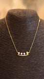 Elegant Pearl & Rhinestone Bar Necklace - Occean By Soumali