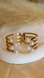 Extremely Beautiful Gold-Plated Pearl Detailing Bracelet - Occean By Soumali