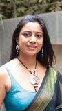 Hand-Painted Terracotta Floral Necklace & Earrings Set - Occean By Soumali