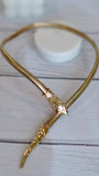Luxurious Gold Plated Snake Collar Necklace | Elegant Evening Wear | Unique Fashion Choker