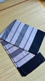 Monochrome Handloom Cotton Saree with Intricate Thread Work