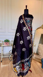 The Midnight Batik Maheshwari Silk Suit