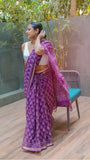 The Violet Whisper – A Masterpiece of Kota Doria & Hand-Blocked Artistry