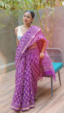 The Violet Whisper – A Masterpiece of Kota Doria & Hand-Blocked Artistry