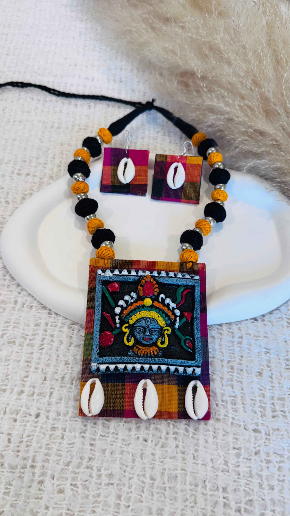The Shakti Kulo Handcrafted Maa Durga Necklace Set