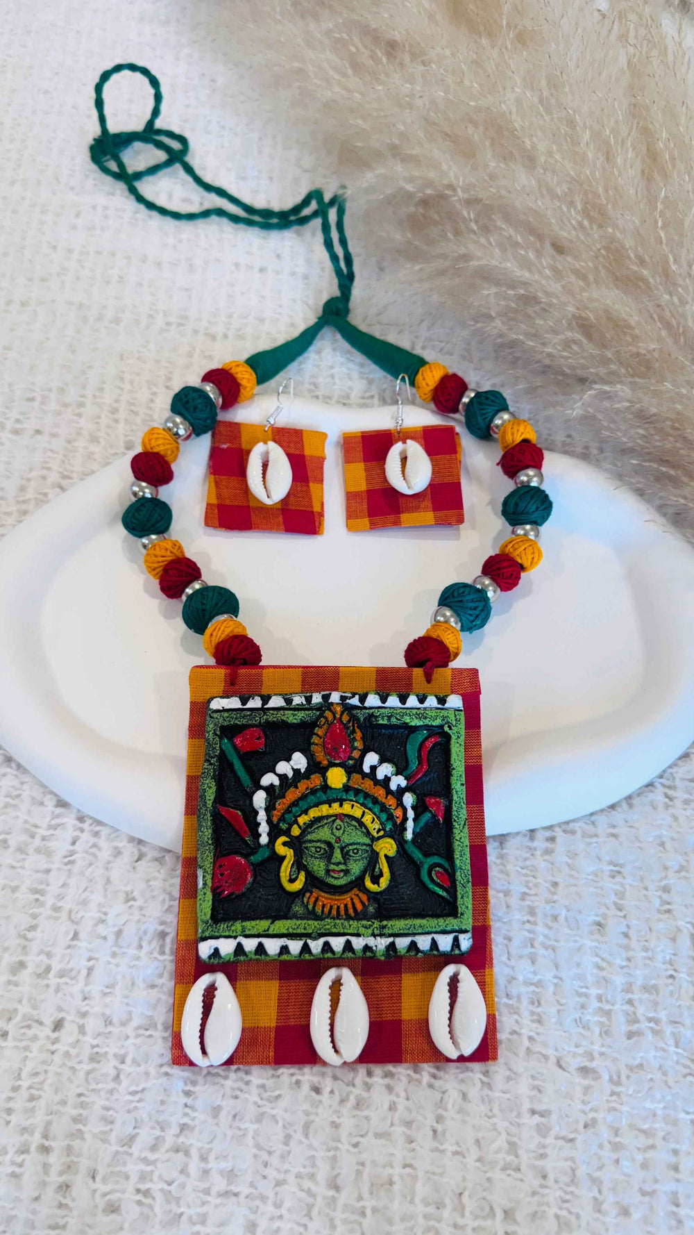 The Shakti Kulo Handcrafted Maa Durga Necklace Set