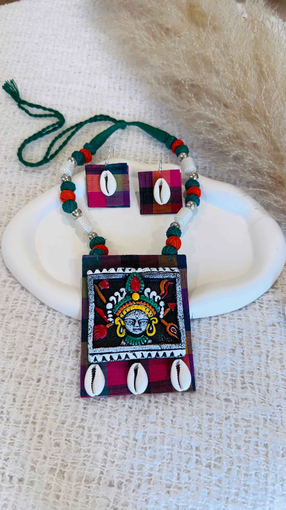 The Shakti Kulo Handcrafted Maa Durga Necklace Set