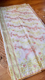 Off-White Kardana Jamdani Saree with Pastels and Handcrafted Beadwork