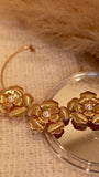 Statement Floral Cuff Choker with Pearls - Occean By Soumali