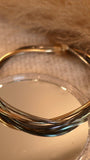 Stylish Gold, Silver & Gunmetal Braided Necklace and Bracelet - Set of 2 - Occean By Soumali