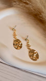 Textured Disc & Bar Drop Earrings - Occean By Soumali