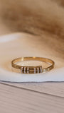 Three Rows Diamond Anti-Tarnish Bangle Bracelets - Occean By Soumali